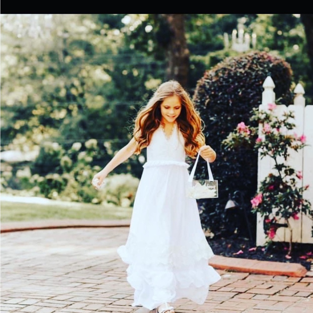Flower girl dress size 10 worn once size 9 never worn sold separately